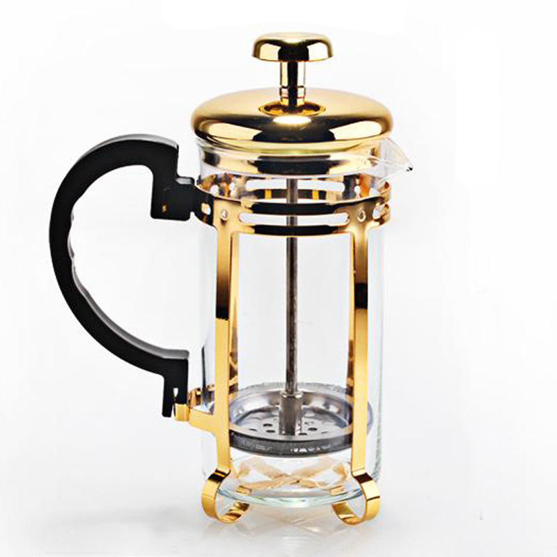Stainless Steel Double Layer French Press Coffee Pot Glass Coffee Pot Tea Maker 350ml Double Layer Insulation Design Stainless Steel Double Layer French Press Coffee Pot Glass Coffee Pot Tea Maker 350ml Double Layer Insulation Design