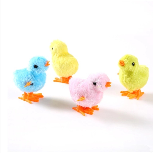 Hot selling wind-up children's toys at street stalls, color mixed wind-up chicken, simulated jumping chicken, wind-up chicken