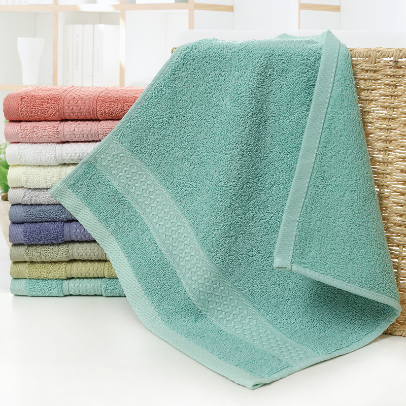 Factory Direct Sales 12-Color Square Towel Pure Cotton Plain Small Towel Square Towel Export Import and Export Wholesale Gift Printed Logo