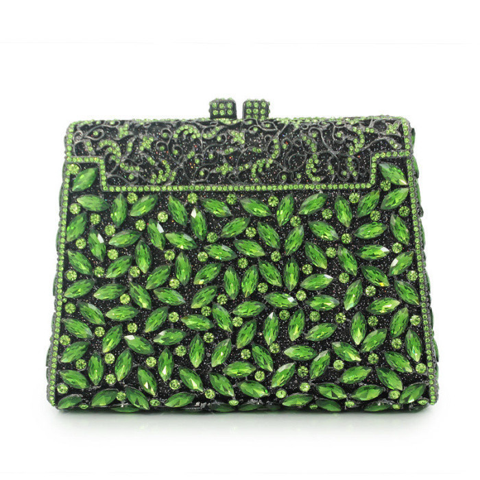 Bolsa de mano de mujer Aliexpress bolsas de diamante de vidrio metal hueco bolsas de cena bolsas de banquete