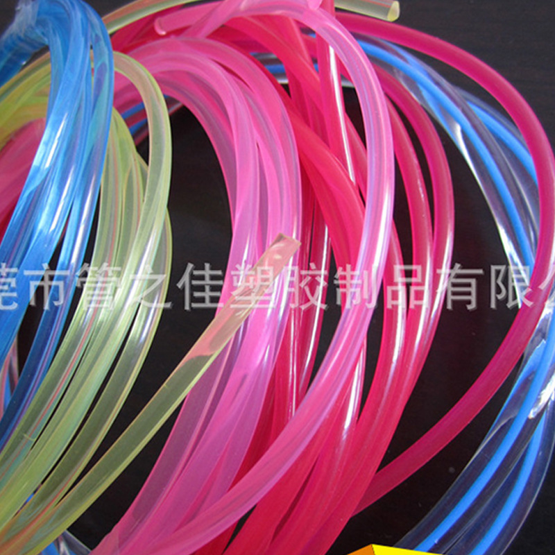 厂家定制透明塑料pvc胶条儿童彩色跳绳绳子PVC玩具电子实心胶条