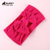 Summer advanced hair accessory, children's nylon headband with bow, high-quality style