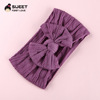 Summer advanced hair accessory, children's nylon headband with bow, high-quality style