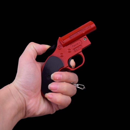 Animation peripheral weapons weapon model keychain metal alloy children's toy 12cm with leather case