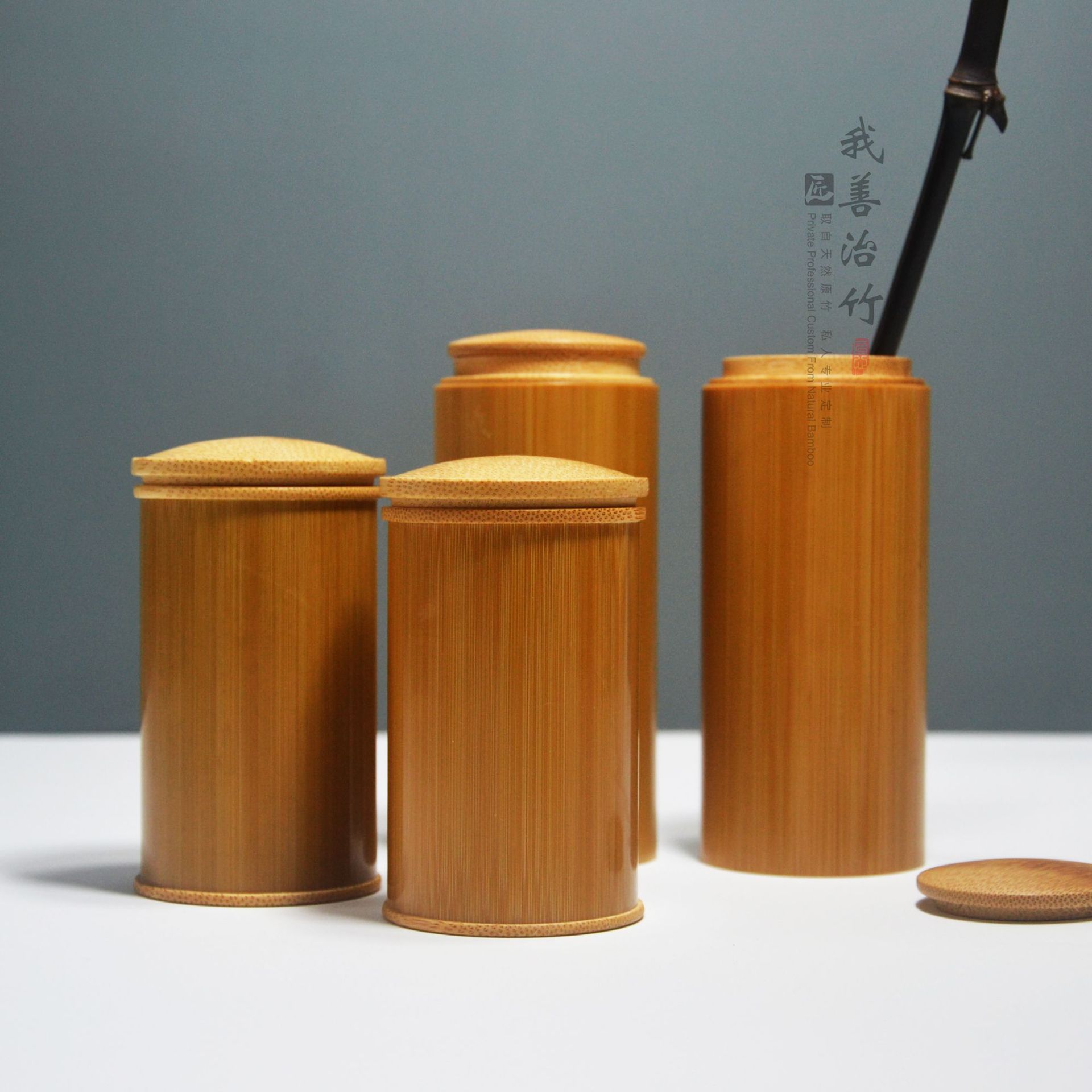 厂家直供玉竹茶叶筒竹子茶叶罐便携竹茶仓小号竹茶筒醒茶竹筒拔口