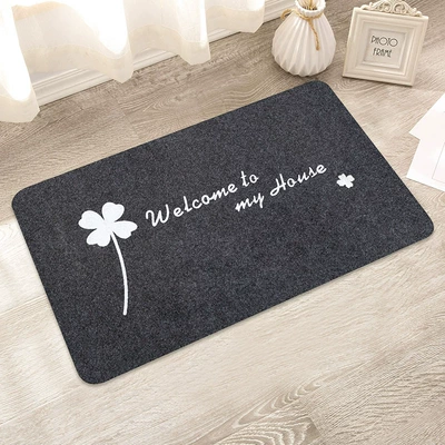generation of hair, Avtomobil döşəmə paspasları - printed-gray-clover-white-40cm60cm