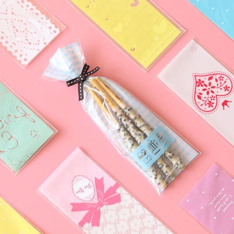 现货opp透明长条塑料笔芯袋子不干胶自粘袋 透明自封袋100只