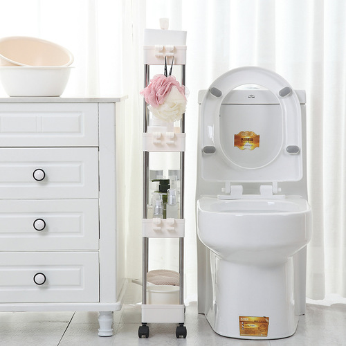 Bathroom toilet storage rack multi-layer floor-standing sandwich kitchen storage rack storage rack storage rack trolley