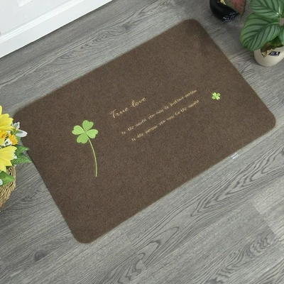 kitchen bathroom anti-slip mat mat, Avtomobil döşəmə paspasları - embroidered-camel-four-leaf-clover-40cm60cm