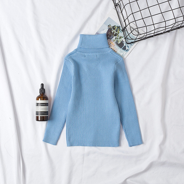 Solid color demi-season knitted multicoloured children's keep warm…