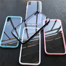 透明亚克力手机壳苹果13适用iphone14软边硬底二合一素材壳批发15