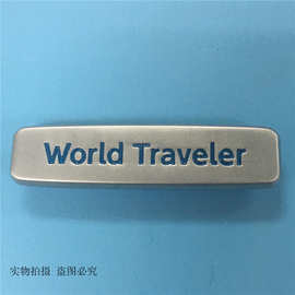 金属标牌 烤漆填色手包LOGO牌 锌合金压铸凹英文字母标牌