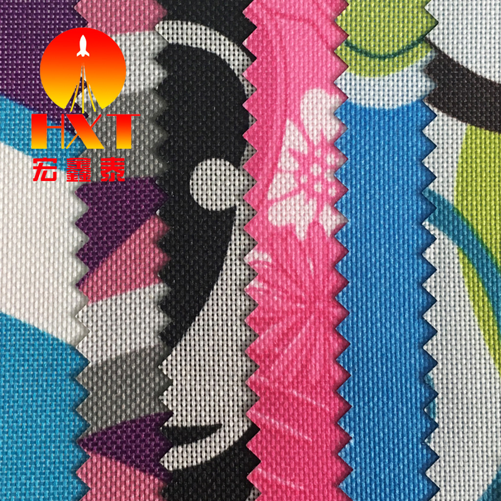 现货涤纶印花布料 数码印花PVC 600D印花牛津布 箱包背包手袋面料