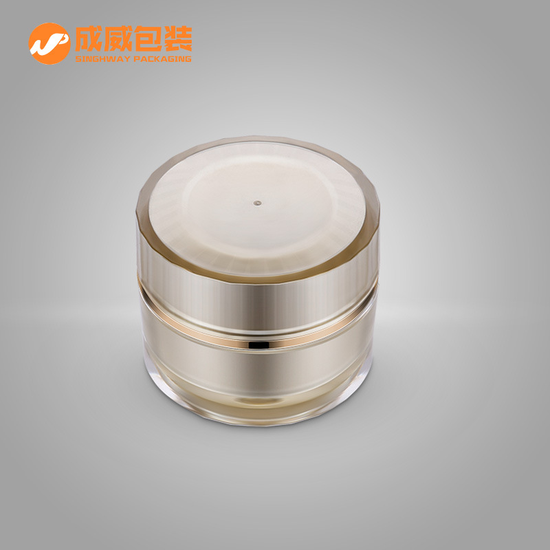 5g10g亚克力双层眼霜棱角钻石面霜膏霜瓶试用装小样便携分装瓶