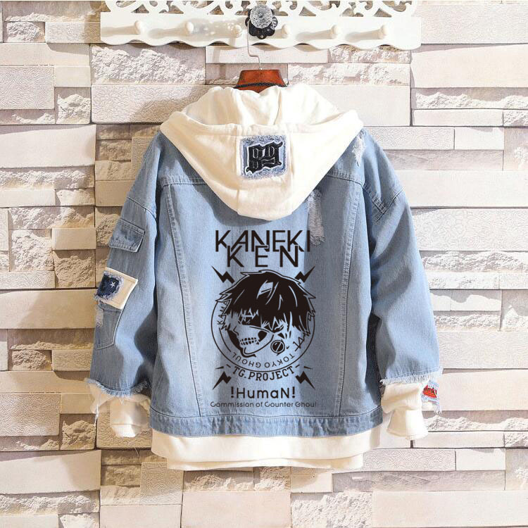 Tokyo Ghoul Men's and Women's Couple Cowboy Sweater Jacket Animation Peripheral Clothes Tokyo Ghoul Men's and Women's Couple Cowboy Sweater Jacket Animation Peripheral Clothes