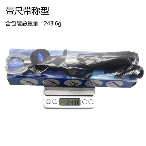 Fish catcher with scale and ruler, stainless steel fish catching equipment, fish gripper, fishing gear accessories wholesale