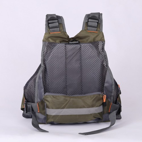 MANNER Adult Fishing Vest with Multiple Pockets, High Buoyancy Life Jacket for Sea Fishing Boat, Drifting Back Vest Professional Life Vests