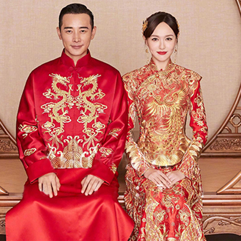 Star Tang Yan's Same Style Xiuhe Suit Bride's 2025 New Autumn and Winter Wedding Chinese Dress Ancient Costume Wedding Dress Out of the Pavilion Suit Star Tang Yan's Same Style Xiuhe Suit Bride's 2025 New Autumn and Winter Wedding Chinese Dress Ancient Costume Wedding Dress Out of the Pavilion Suit