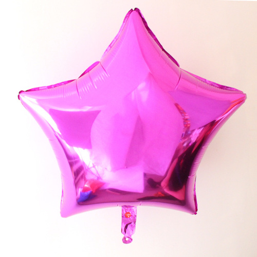 18-inch five-pointed star single color aluminum film balloon birthday wedding holiday party event decoration supplies light version balloon