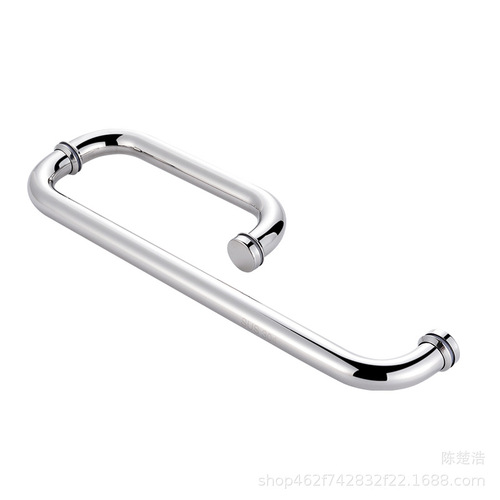 Bathroom handle shower glass door handle sliding door handle hotel door handle round tube seven-letter L-shaped handle