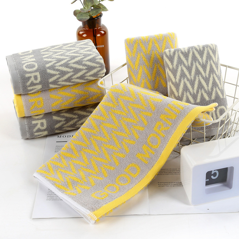 Factory direct cotton color line Jacquard Autumn Temptation thickened couple towel Super gift set adult foreign trade