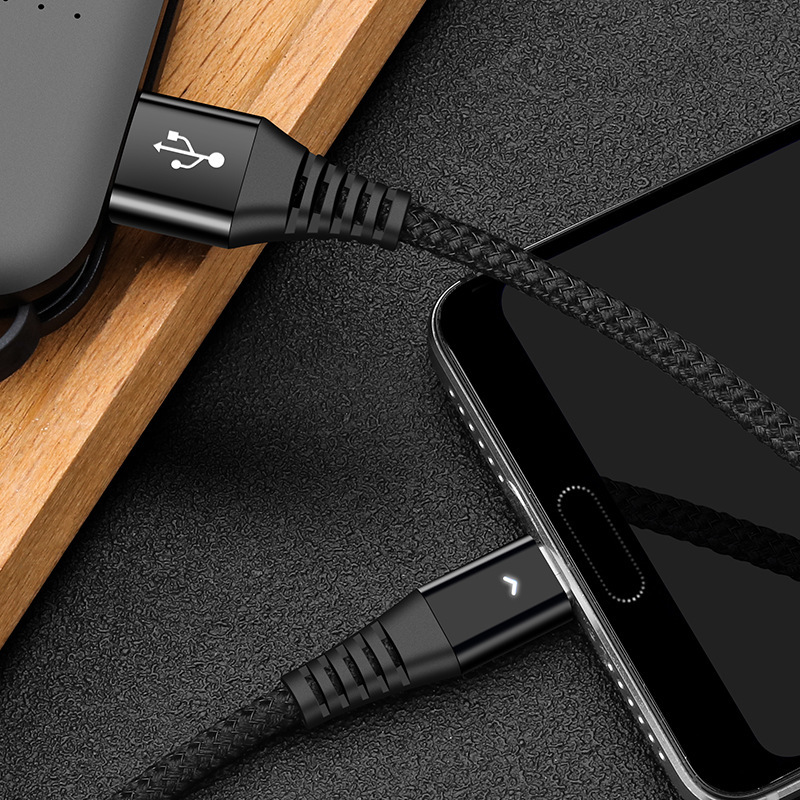 3A fast charging aluminum alloy metal nylon data cable for Apple Android TYPE-C phone fast charging data cable 3A fast charging aluminum alloy metal nylon data cable for Apple Android TYPE-C phone fast charging data cable