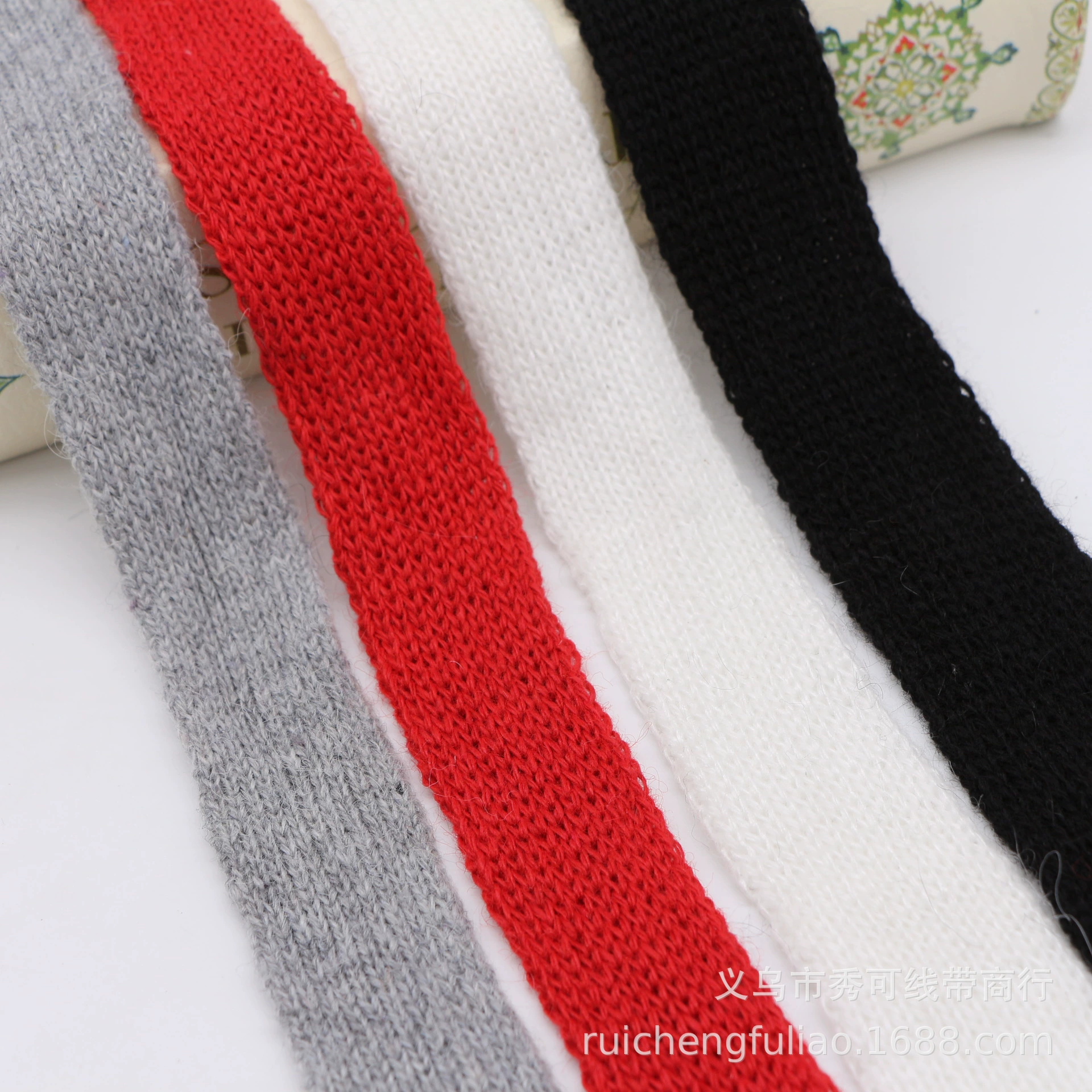 Woven elastic hair accessory with bow, material, Korean style