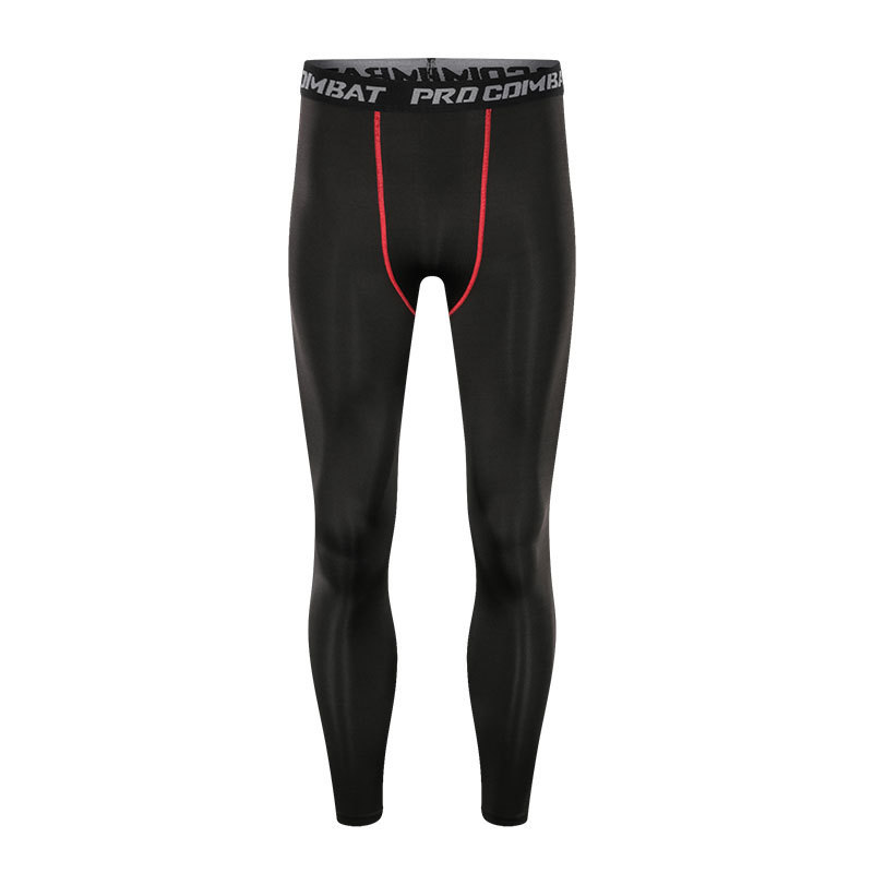 Cross-border Sports Leggings Men's Running High Elastic Training Quick-drying Compression Basket Football Bottoming Fitness Trousers in stock