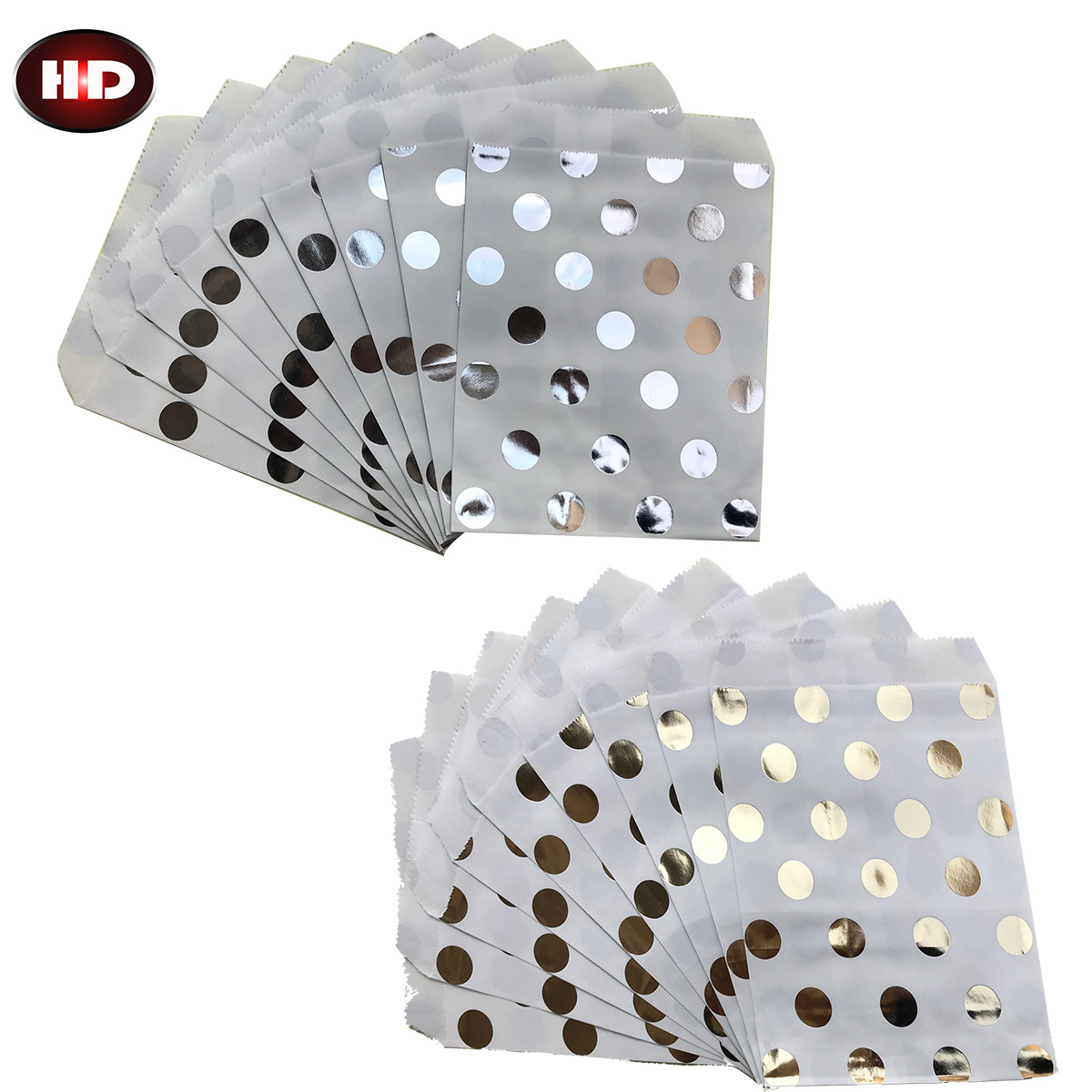  Bolsas de papel para regalo biodegradables, 13x18 cm  