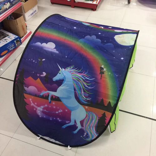 Cross-border children's starry sky dreamy folding tent starry sky dreamy unicorn magic forest indoor bed mosquito net