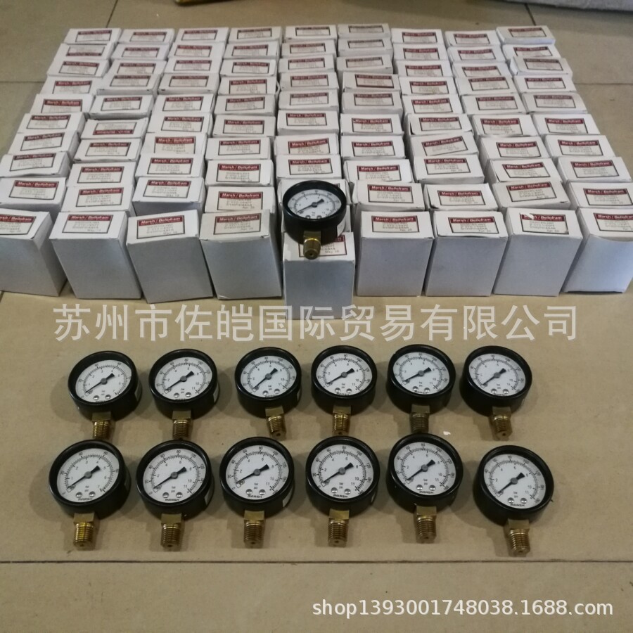 美国MARSH马士品牌原装GG20160L4W1型号压力表 通过CE认证仪表