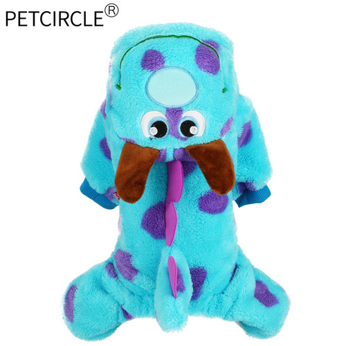 PETCIRCLE pet clothes Teddy dog ​​autumn and winter cute thickened four-legged clothes flannel transformation suit