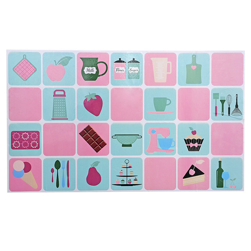Self-adhesive oil-resistant sticker for kitchen, high-temperature resistant, tile wall sticker, stove separator, oil-proof, waterproof, oil smoke sticker wallpaper