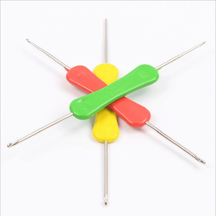 Pengfei двуглавая вязаная крючком пластиковая ручка вязальная игла свитер игла DIY инструмент для вязания Двуглавая вязание крючком бренда Pengfei