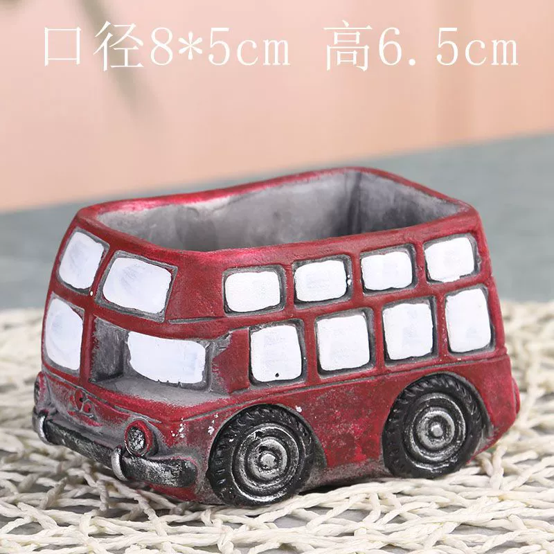 Creative retro cartoon breathable flowerpot, micro landscape