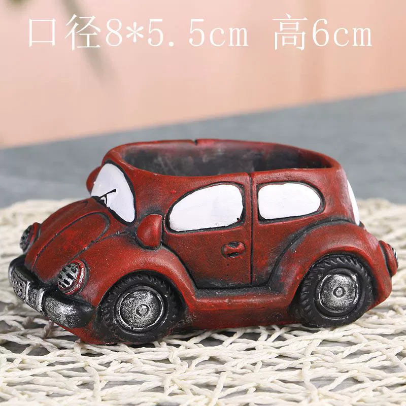 Creative retro cartoon breathable flowerpot, micro landscape