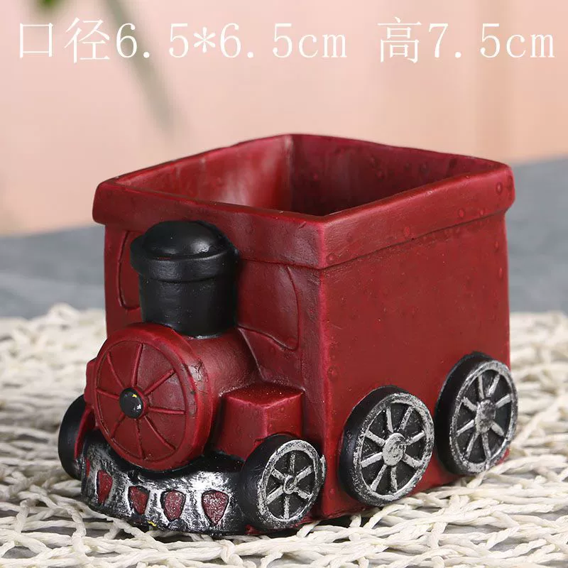 Creative retro cartoon breathable flowerpot, micro landscape