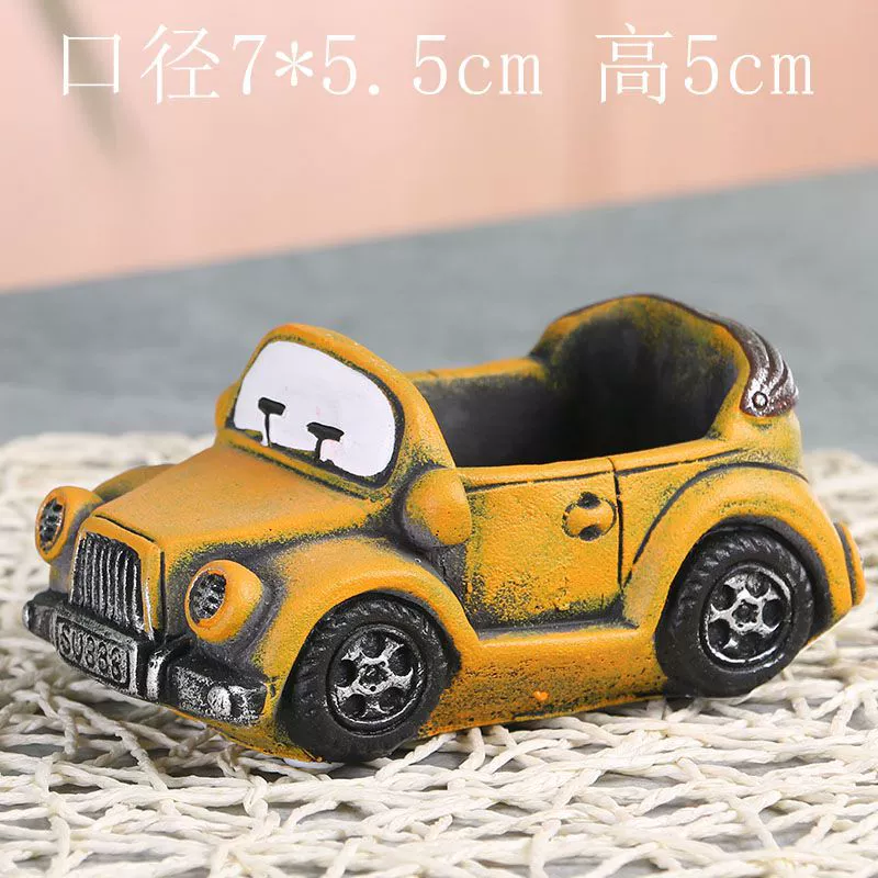 Creative retro cartoon breathable flowerpot, micro landscape