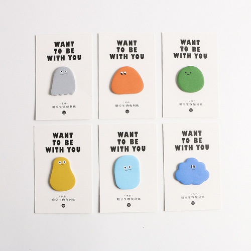 infeel.me Post-It Notes Sugar Bean Bio Series Message Note Post-it Notes 6 Types to Choose from