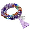Fast selling out of 108 6mm colorful tassel ameterius hand -woven Buddhist beading manufacturers direct sales