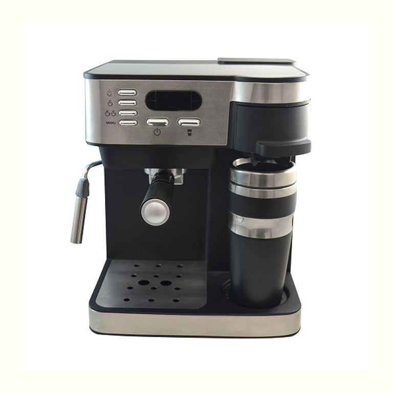 CM6827 automático 2-en-1 cafetera italiana alta máquina de café espresso leche