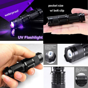 SK68 UV Flashlight Cosmetic Mask Fluorescent Agent Detection Pen Daily Purple Light 365nM 395nM