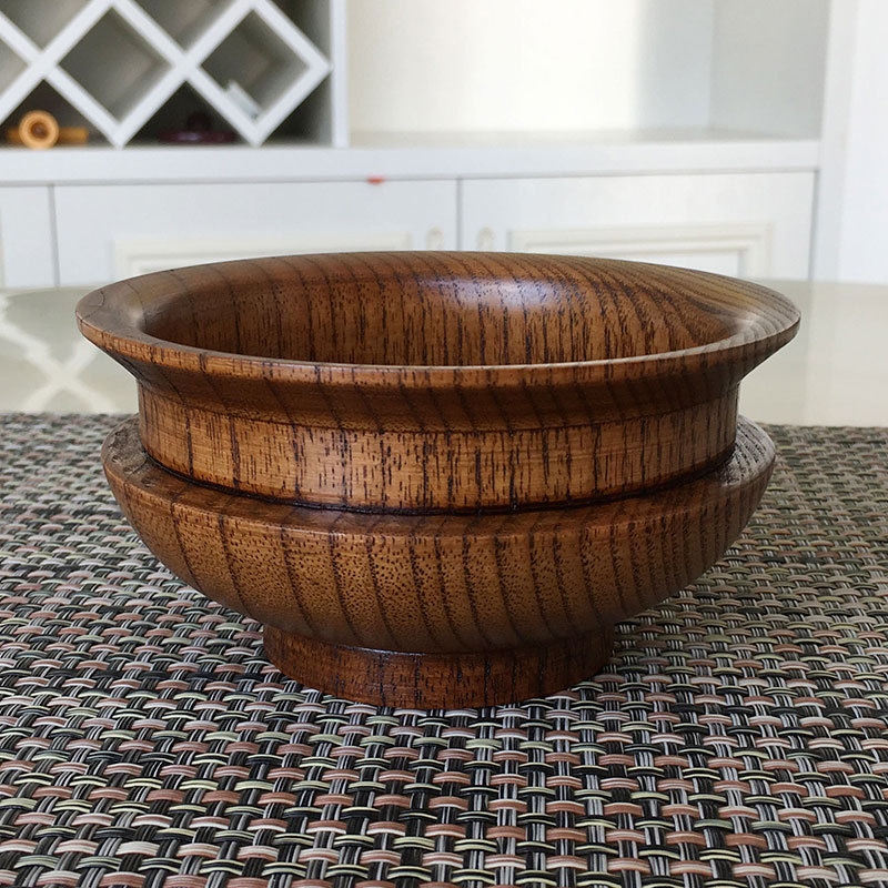 Directo de fábrica creativa de leche mongol tazón de primera clase de madera Xizango tazón redondo de mantequilla tazón de madera Xizango