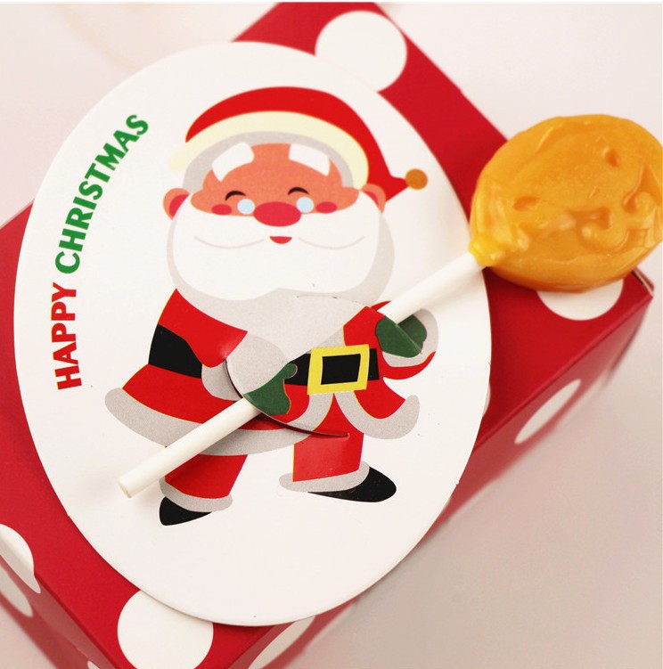 50 unidades precio 2022 nuevo Santa pingüino conejo dibujos animados Lollipop Tarjeta de papel decorativo DIY image 18