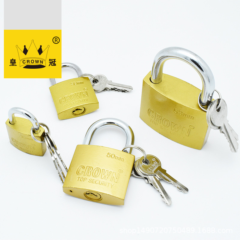 Shanghai Crown brand padlock 38MM thick body small padlock one-key drawer lock padlock with key lock with lock