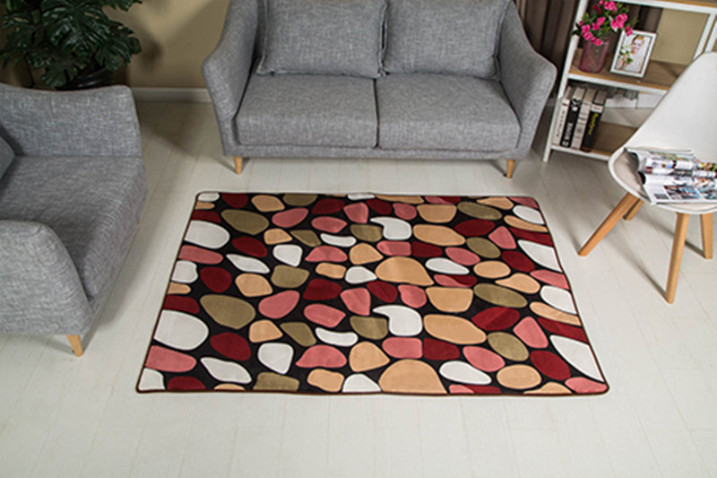 Engrosada sala de estar dormitorio vestíbulo coral alfombra de lana alfombra de piso estera de la puerta baño cocina estera del piso totalmente hecho