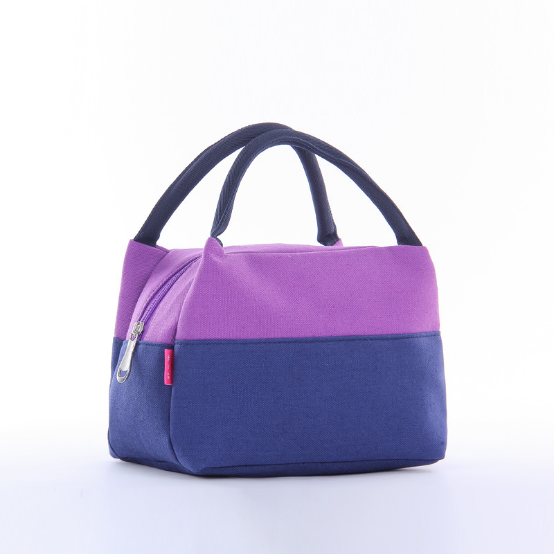 厂家直销新款束口便当保温袋 手提帆布防水保温包 户外野餐冰包