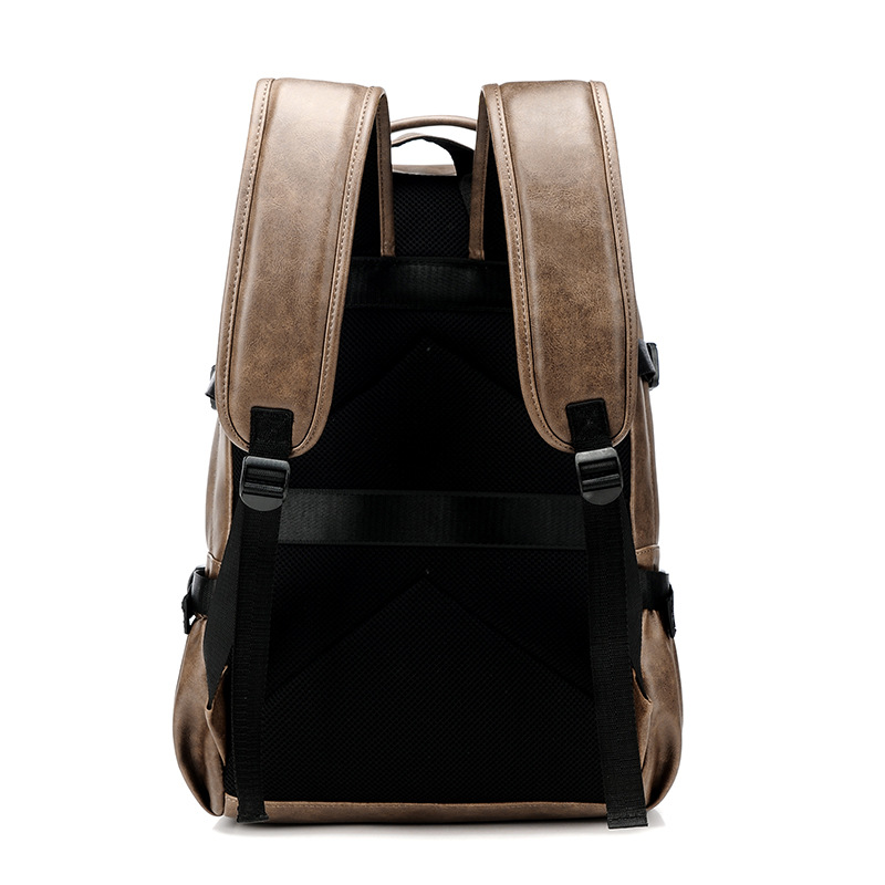 Men's Business Pu Leather Computer Backpack For Work And Travel_voghion.com