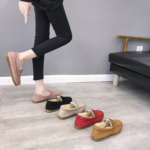Winter insulated women's “mom shoes” flat for pregnant