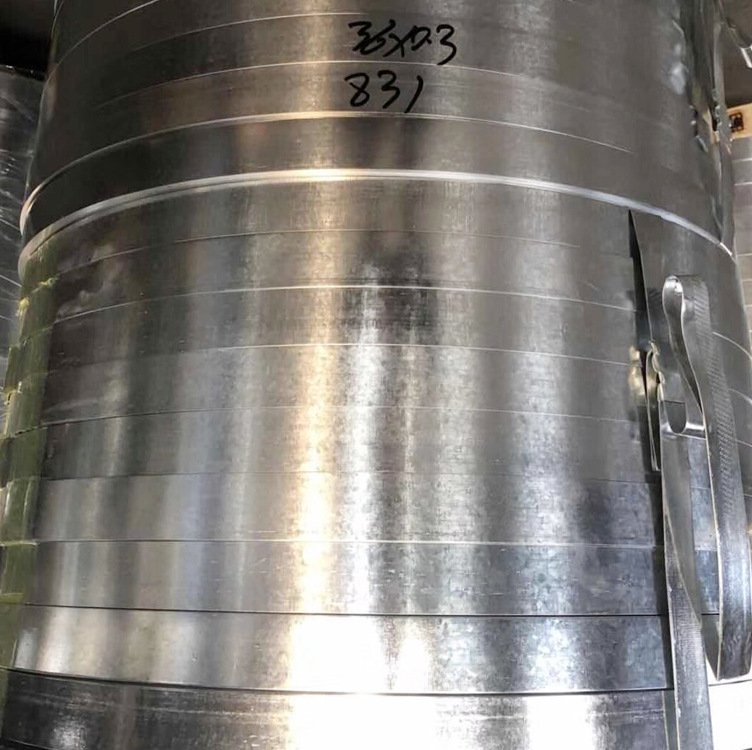 供应现货常用规格桥梁波纹管钢带 金属打包带  镀锌带 烤蓝打包带